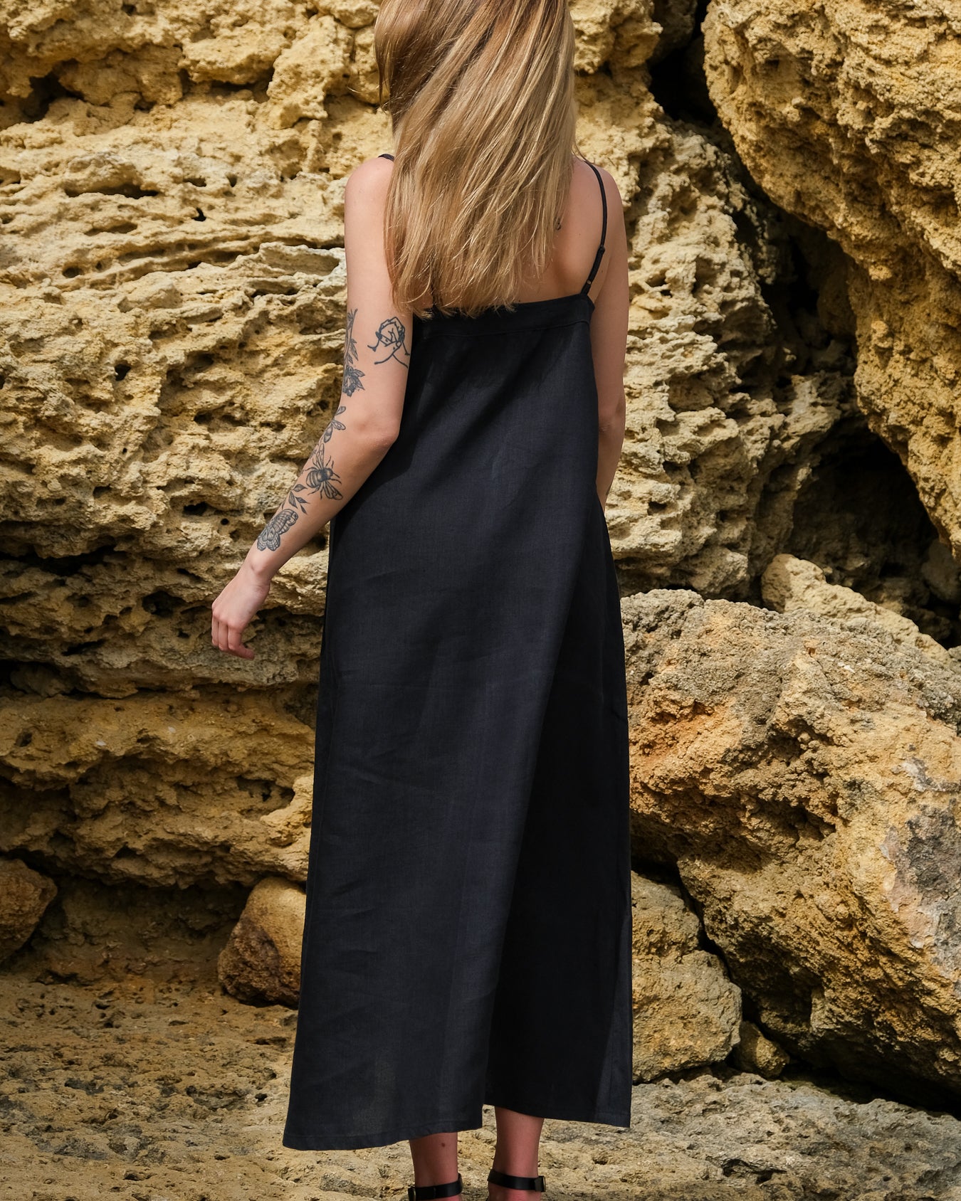 Sukienka długa Sole | Czerń
