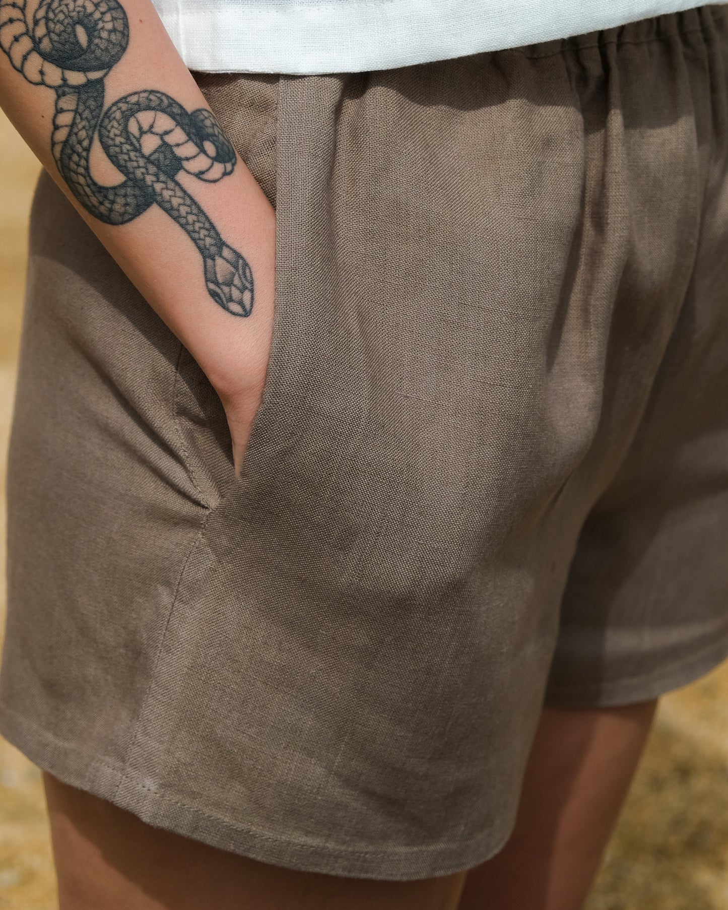 Szorty damskie Marre | Khaki
