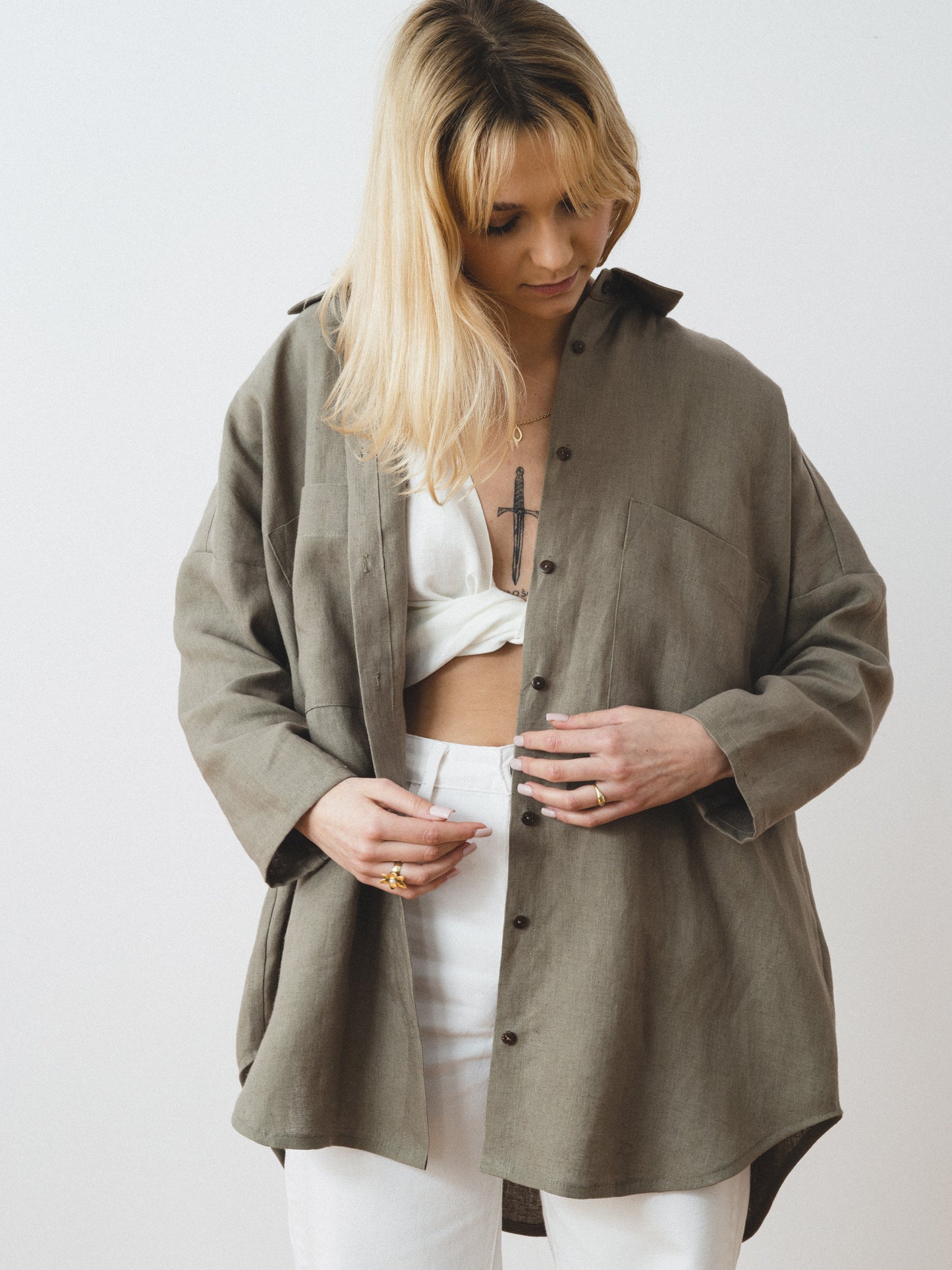Koszula damska Lanna | Khaki