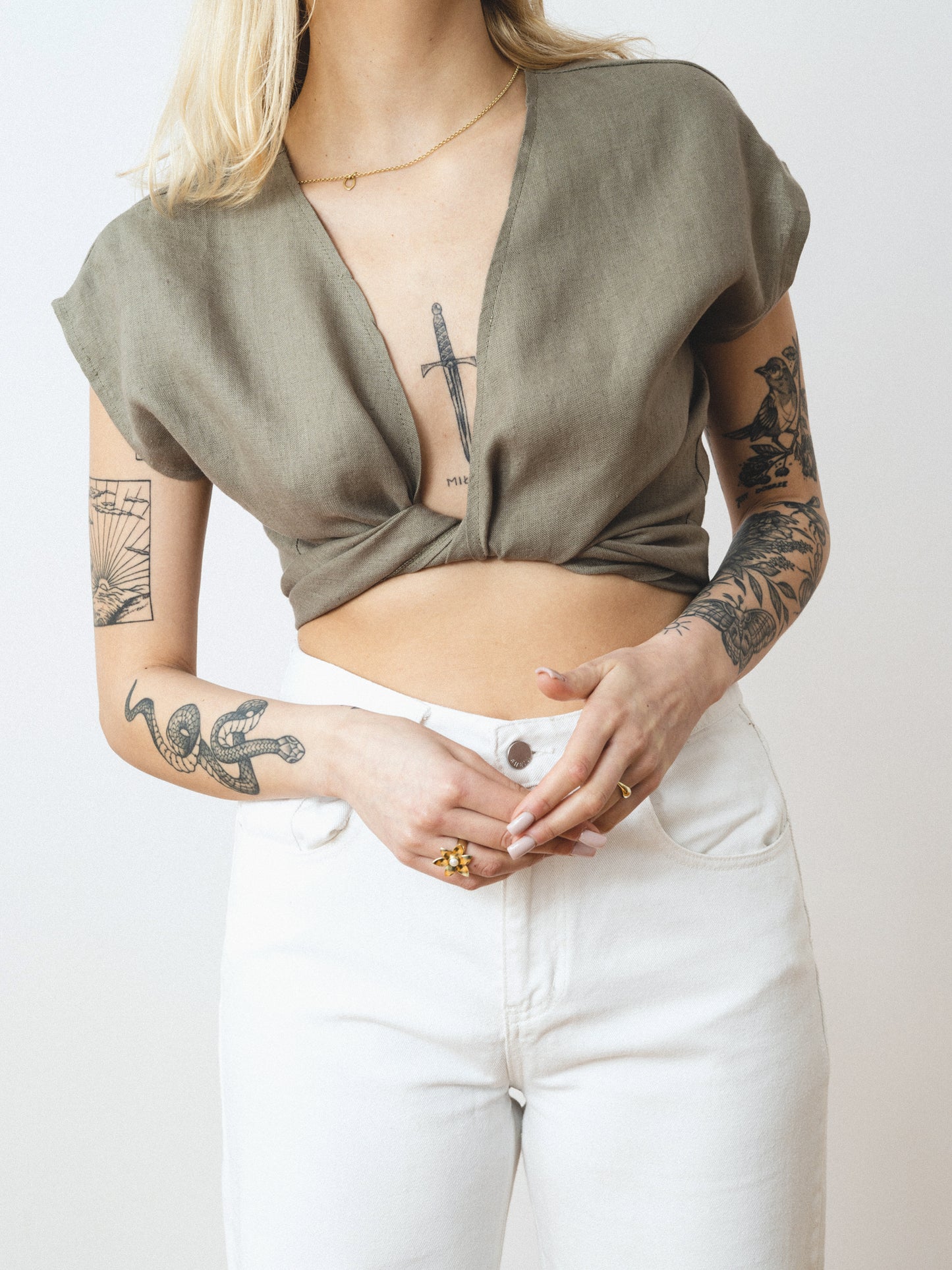 Top damski Kaya | Khaki